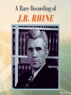 cover image of A Rare Recording of J.B. Rhine